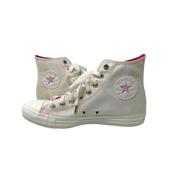Converse Chuck Taylor High Sneakers Casual Skate Shoe Women Egret Canvas A06865C - Picture 4 of 10